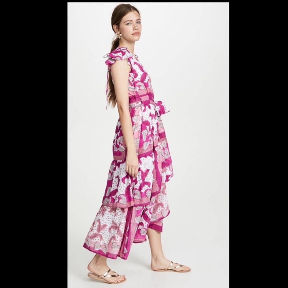 Banjanan Mercy Dress S wrap maxi multicolored pink purple bohemian summer beach